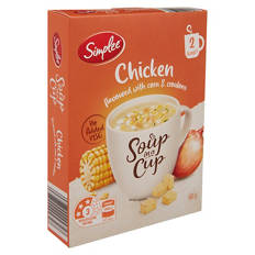 Soup In A Cup Chicken Flavoured with Corn And Croutons 2 Pack 60g